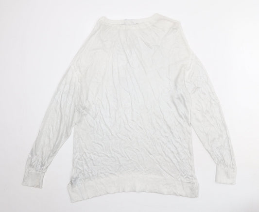 Womens UK Size S Zara Silver Pullover Jumper
