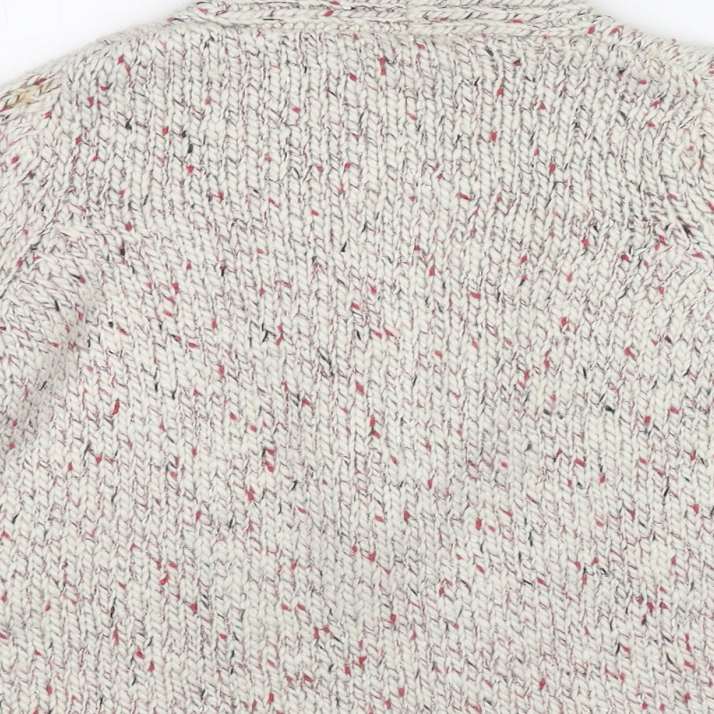 Womens UK Size 12 Marks and Spencer White Cardigan Jumper