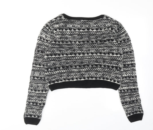 Womens UK Size M BLUE VANILLA Black Pullover Jumper