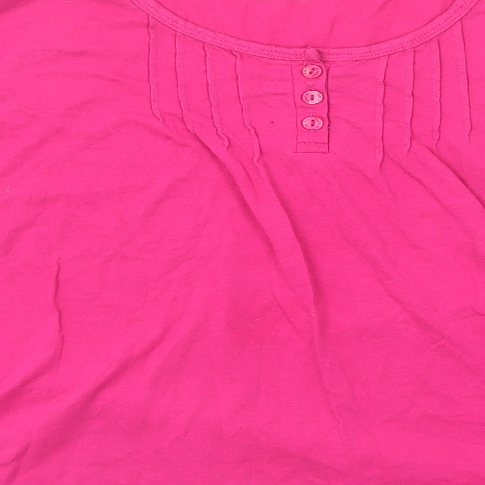Womens UK Size 16 Pretty Secrets Pink Basic T-Shirt