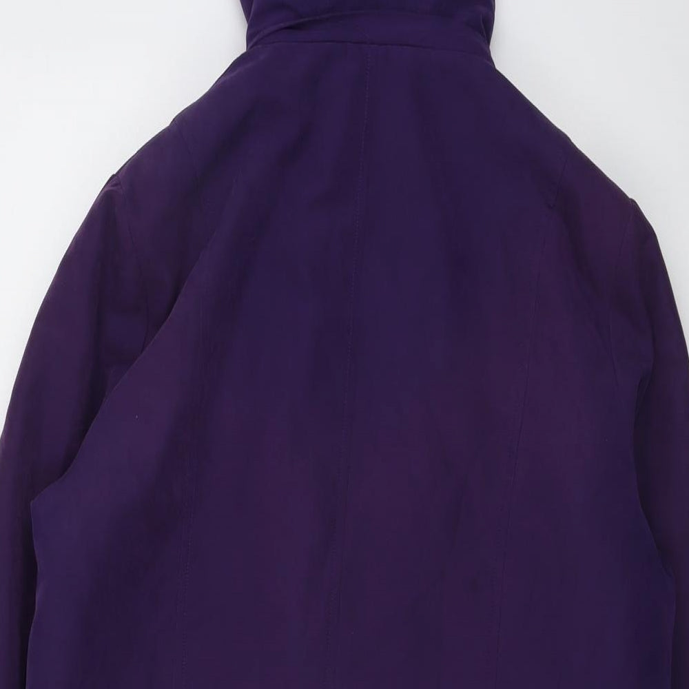 First Avenue Womens Purple Jacket Size 12 Zip