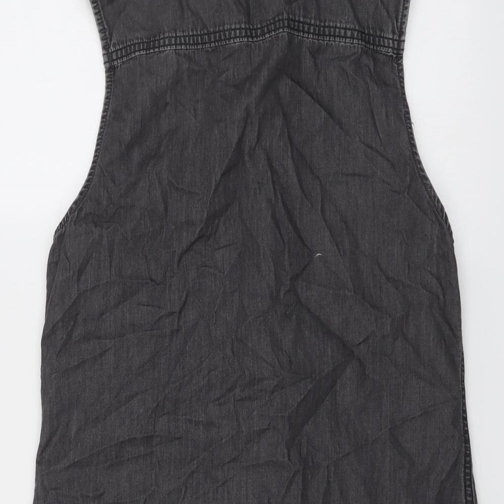 Womens UK Size 10 H&M Grey Basic Button-Up