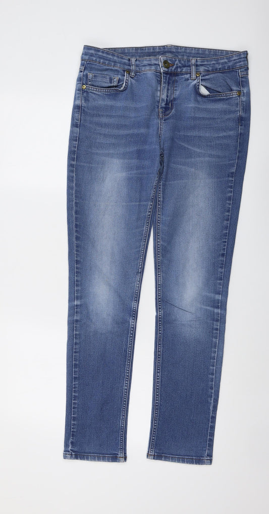 Womens UK Size 30 in Oasis Regular Fit Skinny Blue Jeans