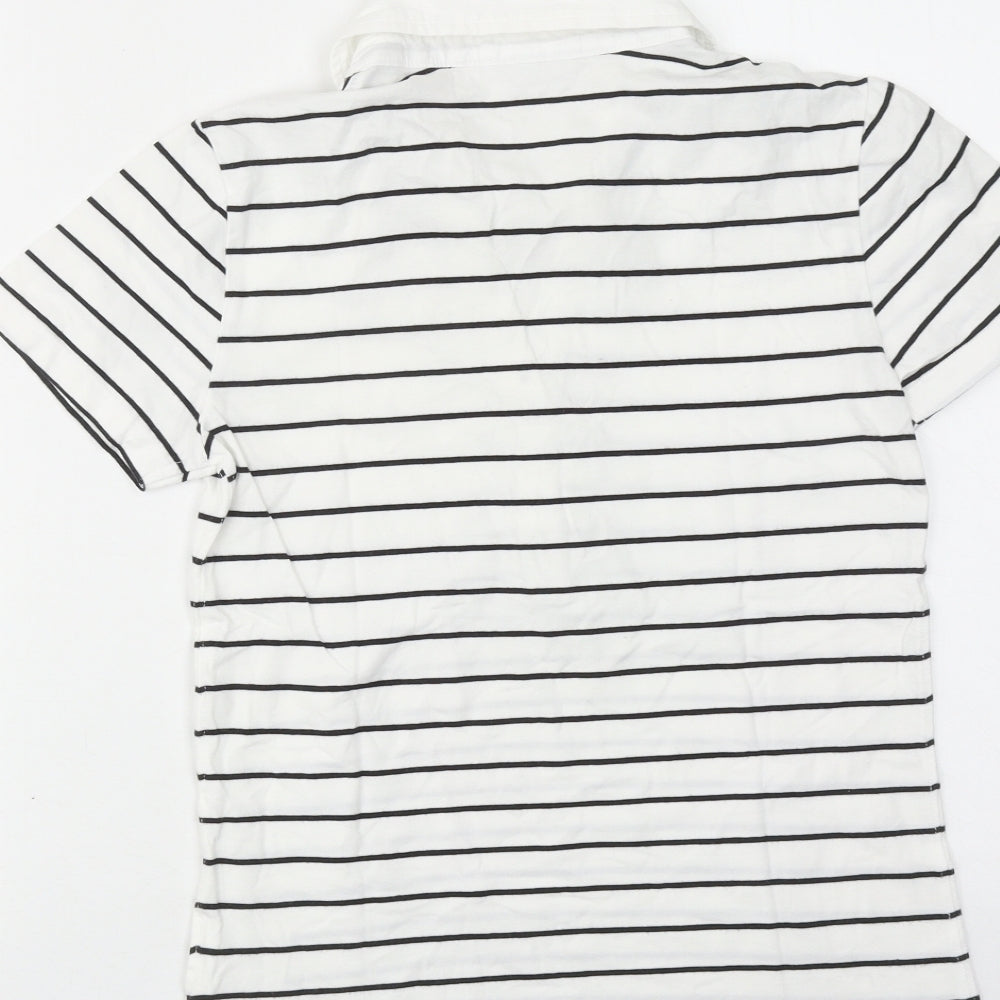 Womens UK Size XS Yessica White Basic Polo