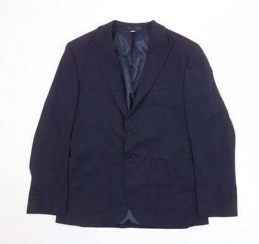 Mens UK Size 38 Autograph Regular Blue Suit Jacket