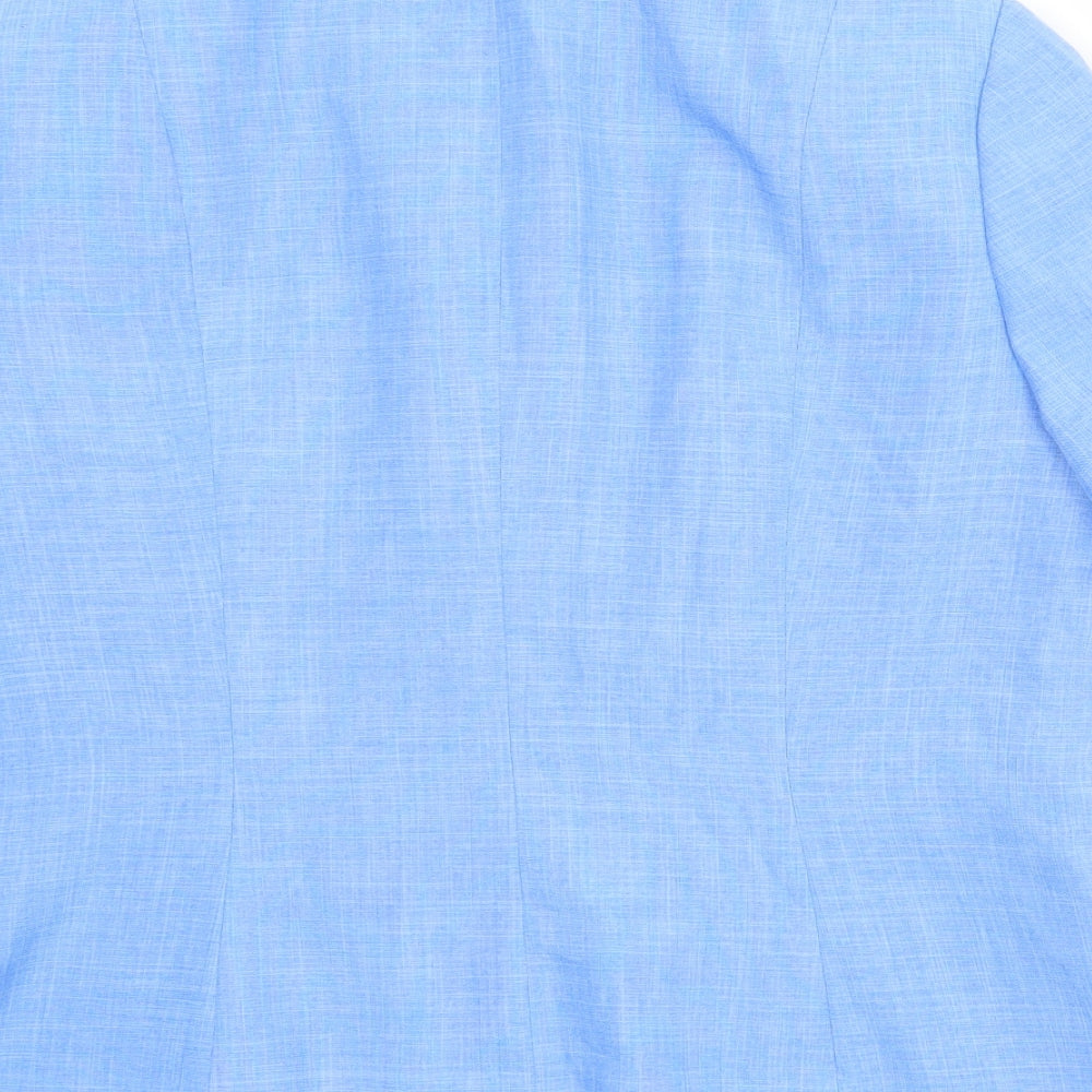 BHS Womens Blue Polyester Jacket Suit Top Size 16