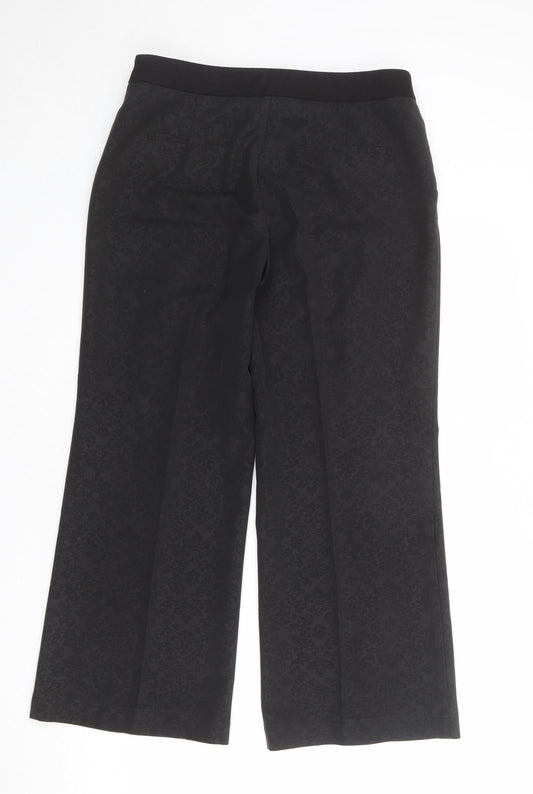 Womens UK Size 12 NEXT Regular Fit Black Trousers