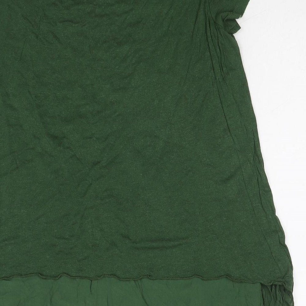 Womens UK Size 8 Phase Eight Green Basic T-Shirt