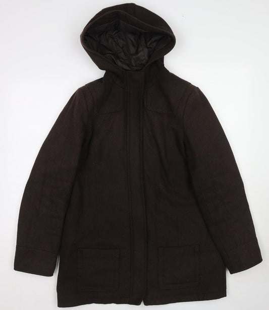 Womens UK Size 12 La Redoute Brown Overcoat