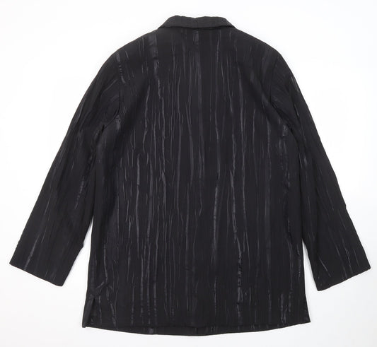 Gerry Weber Womens Black Geometric Jacket Size 12 Button