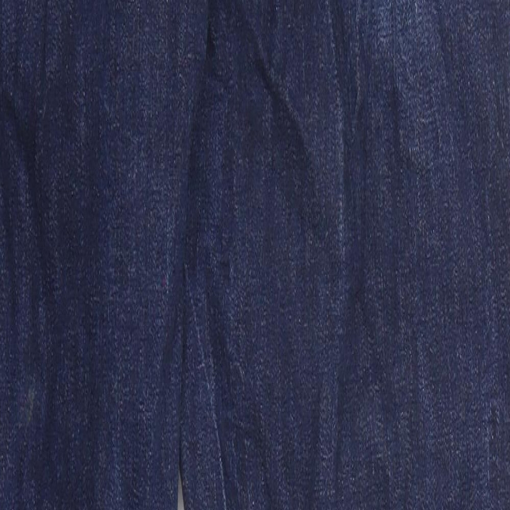 Boohoo Womens Blue Cotton Skinny Jeans Size 12 Regular Zip