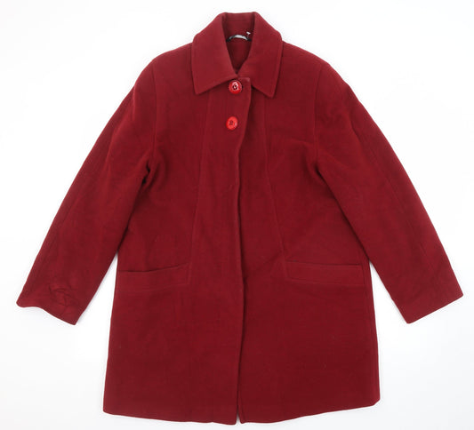 Womens UK Size 16 BHS Red Overcoat