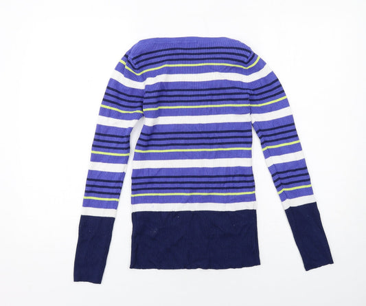 Womens UK Size 12 M&Co Blue Pullover Jumper