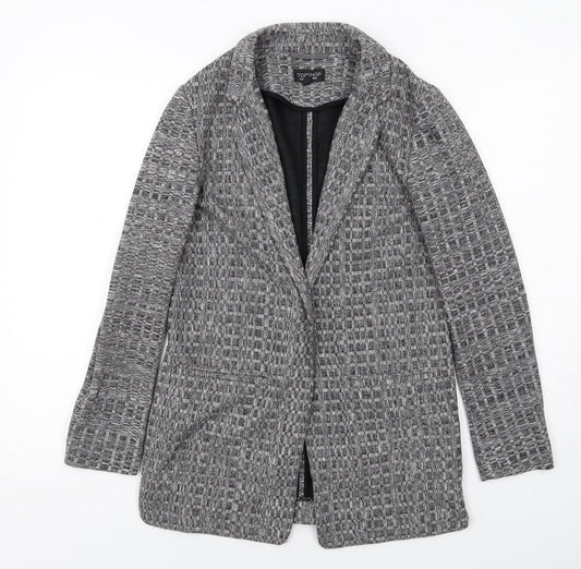 Womens UK Size 8 Topshop Grey Overcoat