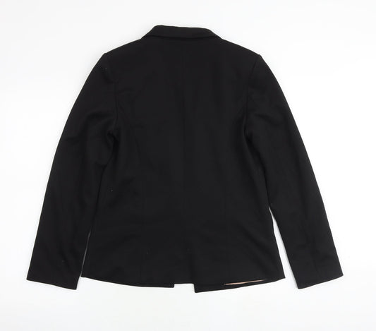 Oasis Womens Black Polyester Jacket Blazer Size 12 - Open Style