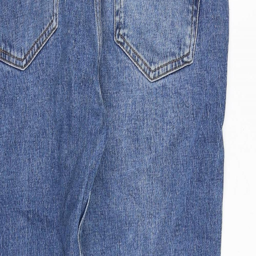 Zara Womens Blue Cotton Skinny Jeans Size 35 in Regular Zip