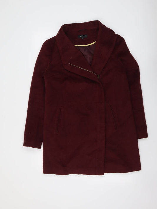 Womens UK Size 10 New Look Red Overcoat