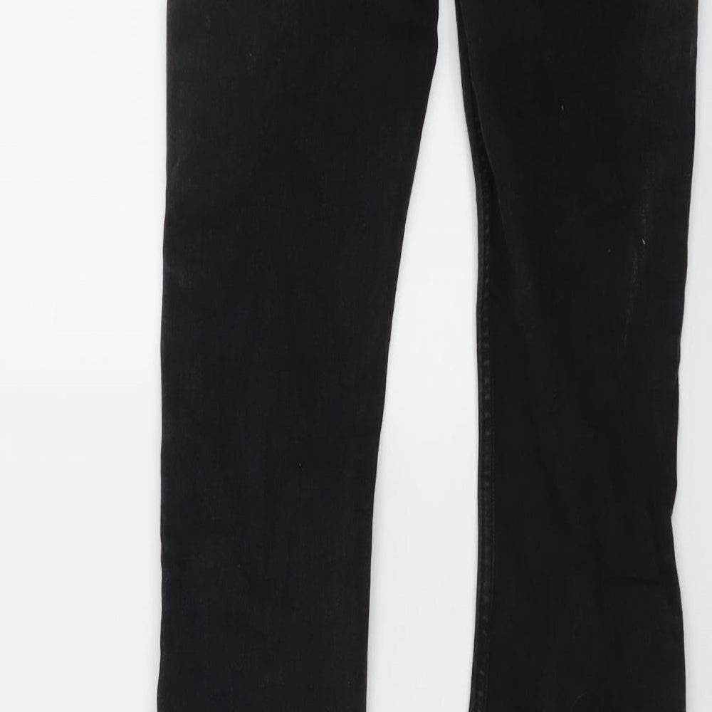 Womens UK Size 23 in Weekday Regular Fit Bootcut Black Jeans