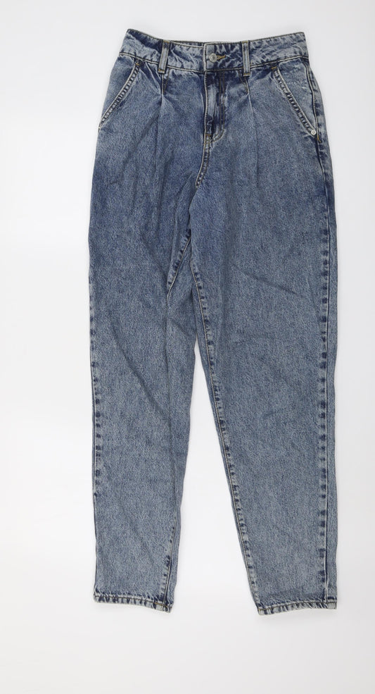 Womens UK Size 6 River Island Regular Fit Mom Blue Jeans