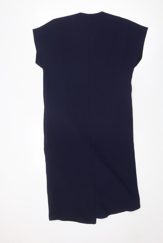 Finery Womens Blue Polyester Sheath Size 6 V-Neck Tie