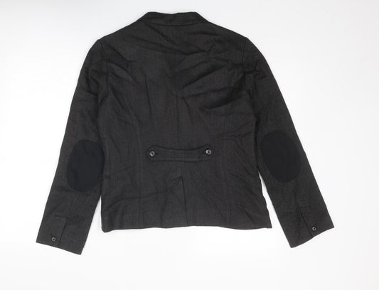 Gap Womens Grey Herringbone Acrylic Jacket Suit Jacket Size 10