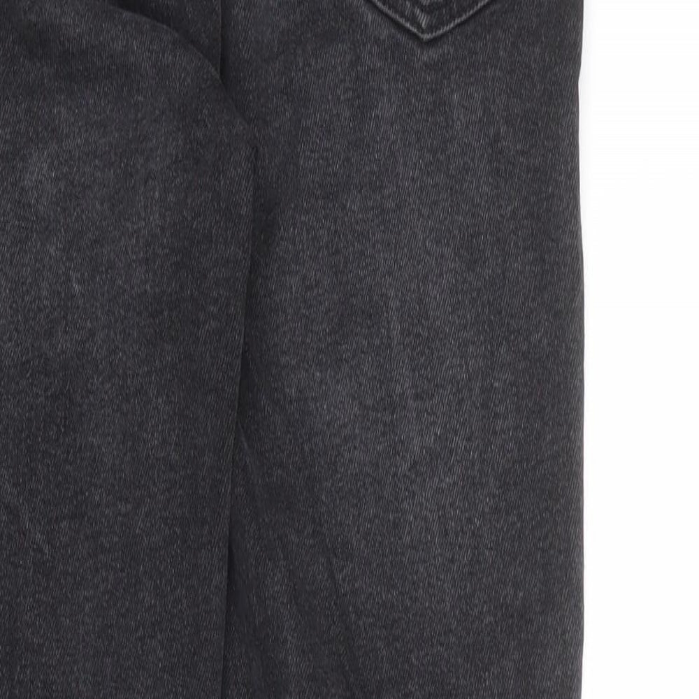 New Look Womens Grey Cotton Skinny Jeans Size 12 Regular Zip