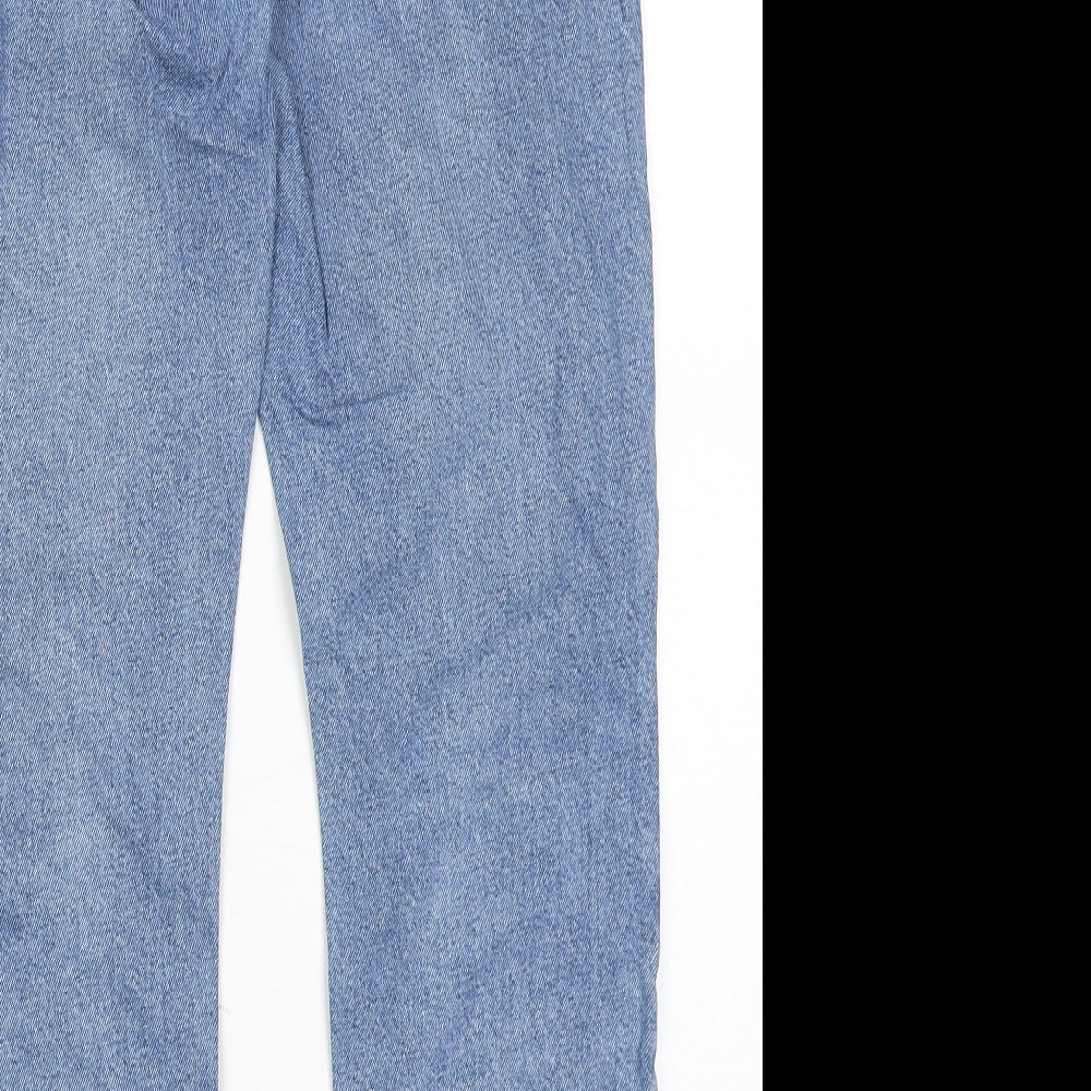 Reclaimed Vintage Womens Blue Cotton Skinny Jeans Size 30 in Regular Zip