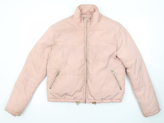 Womens UK Size 8 New Look Pink Puffer Jacket