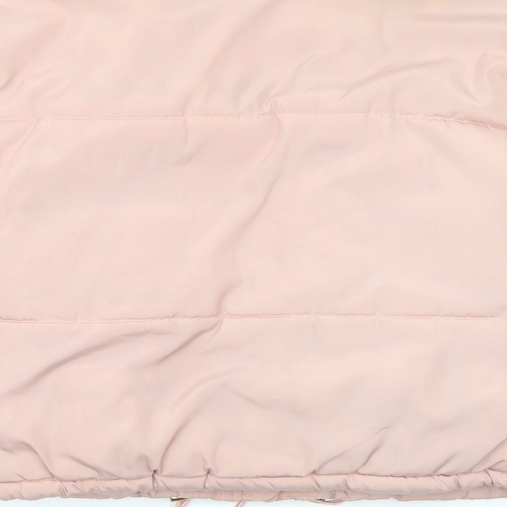 Womens UK Size 8 New Look Pink Puffer Jacket