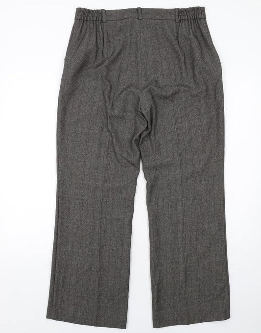 Womens UK Size 16 Anna Rose Regular Fit Dress Pants Grey Trousers