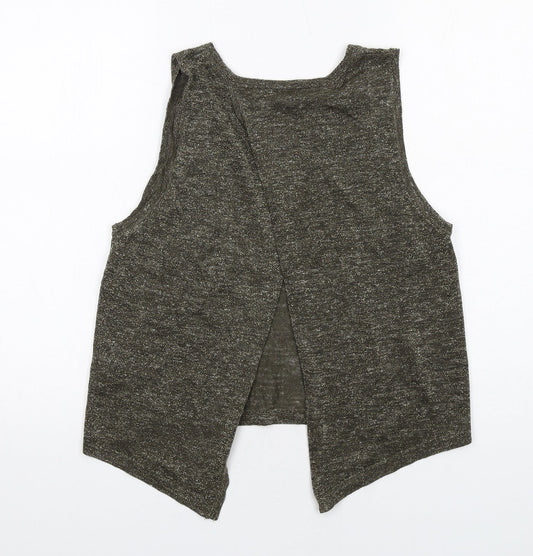Womens UK Size 8 River Island Green Basic Tank