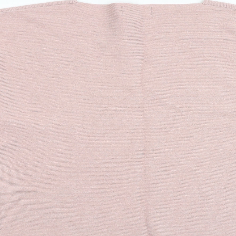 Womens UK Size 8 Apricot Pink Pullover Jumper