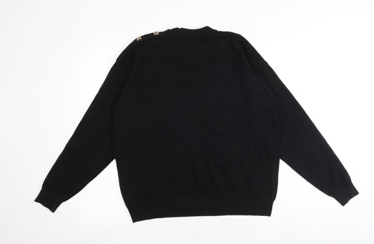 Womens UK Size M Marks and Spencer Black Pullover Jumper