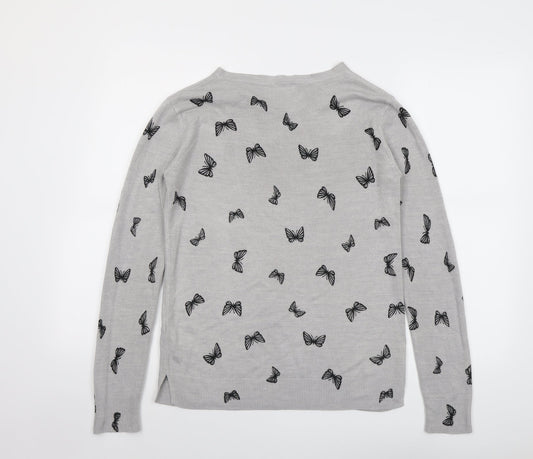 Womens UK Size 10 Marks and Spencer Grey Pullover Jumper