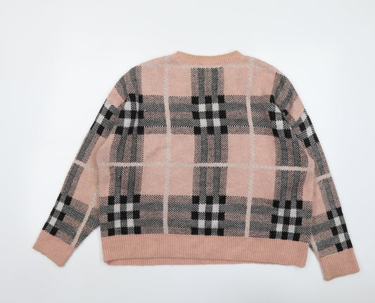 Womens UK Size M New Look Pink Pullover Jumper