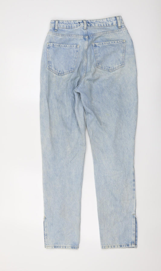 Nasty Gal Womens Blue Cotton Straight Jeans Size 6 L29 in Regular Button