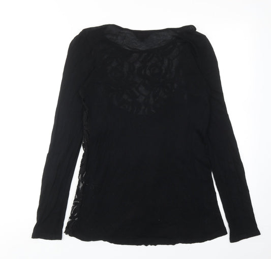 Womens UK Size 8 Phase Eight Black Basic Blouse