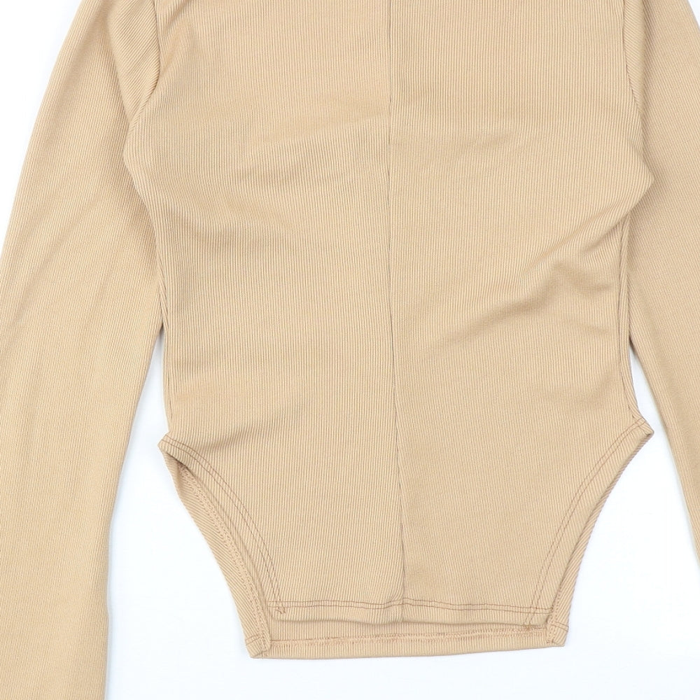 Womens UK Size 8 AsYou Beige Basic Blouse