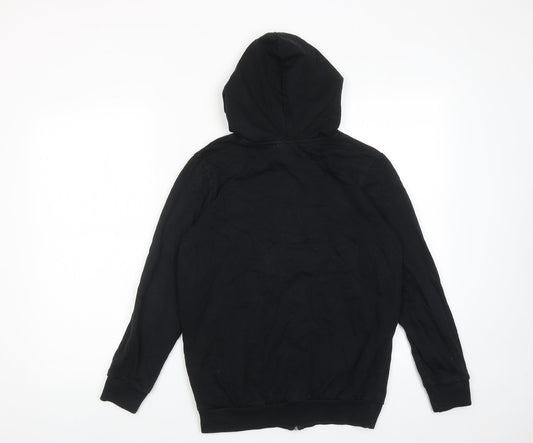 Womens UK Size 4 ASOS Black Full Zip Hoodie