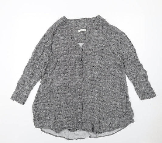 Womens UK Size S Mango Black Basic Blouse