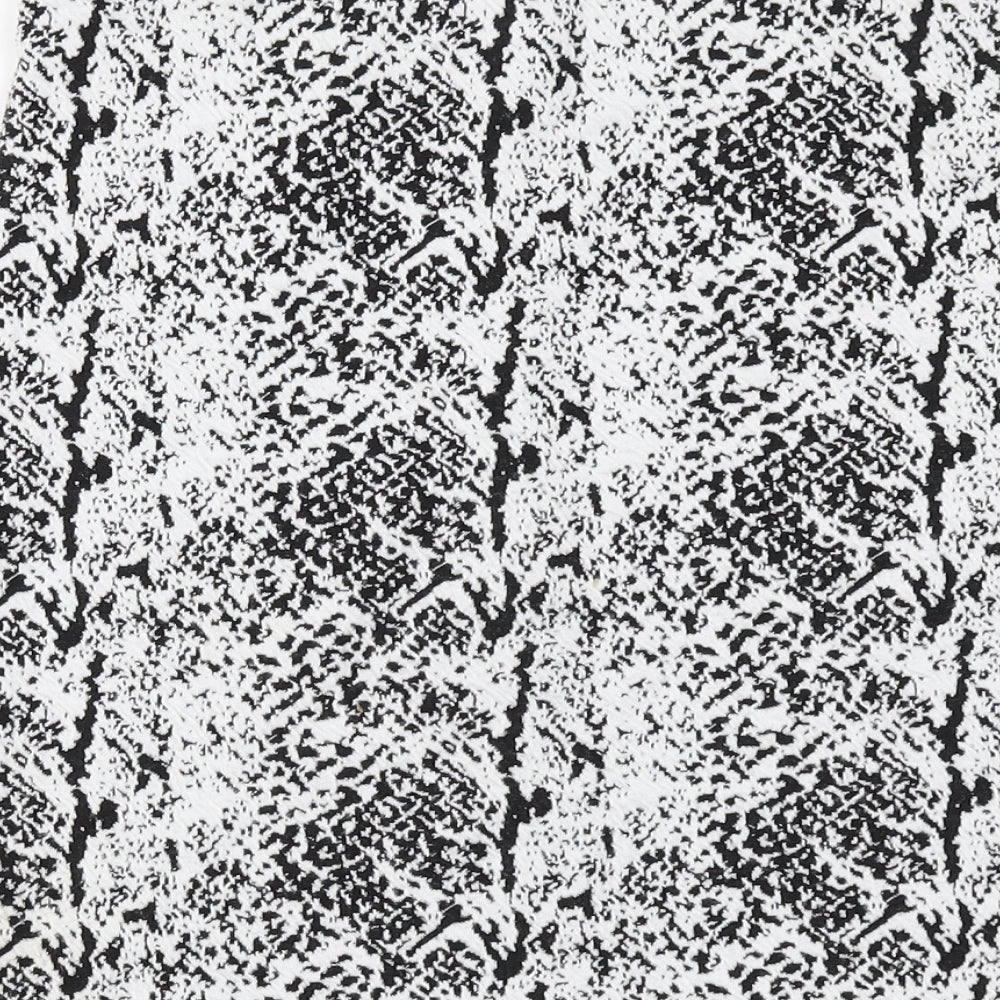 H&M Womens White Animal Print Polyester Straight & Pencil Skirt Size S - Snakeskin pattern