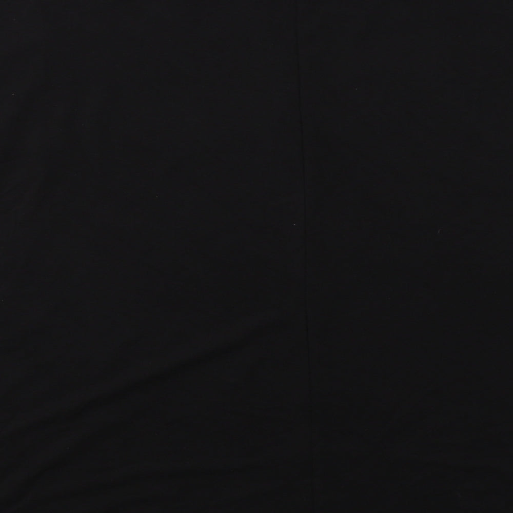 Blue Vanilla Womens Black Polyester Basic Blouse Size S Round Neck