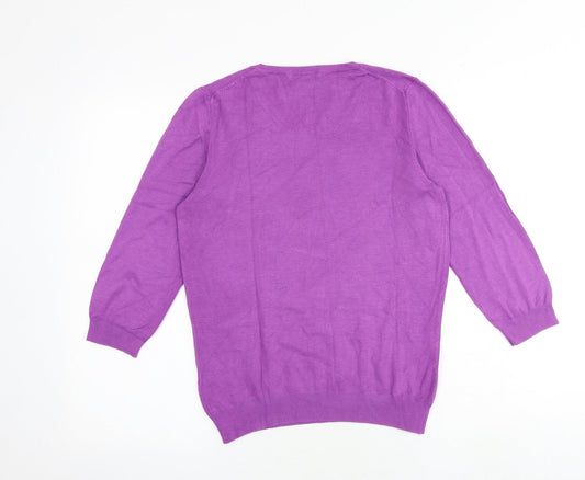 Womens UK Size 12 Marks and Spencer Purple Pullover Jumper