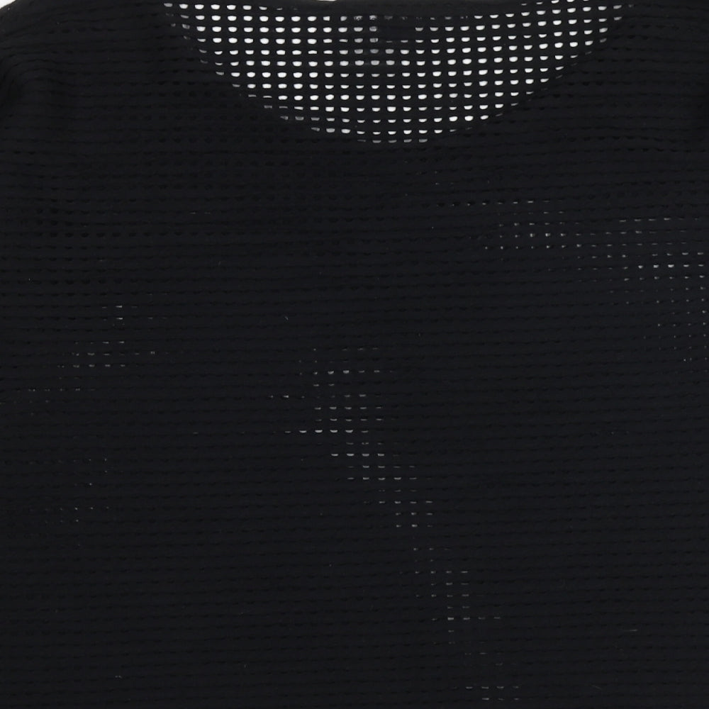 French Connection Womens Black Polyester Basic Blouse Size S Boat Neck