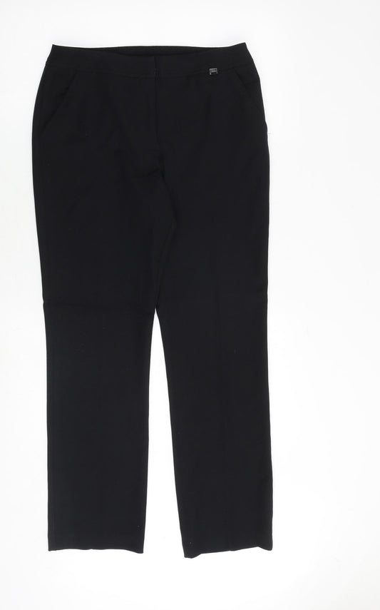 Womens UK Size 10 Bonmarché Regular Fit Black Trousers