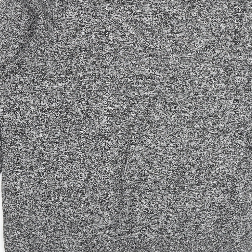 Topman Mens Grey Round Neck Cotton Pullover Jumper Size L Long Sleeve