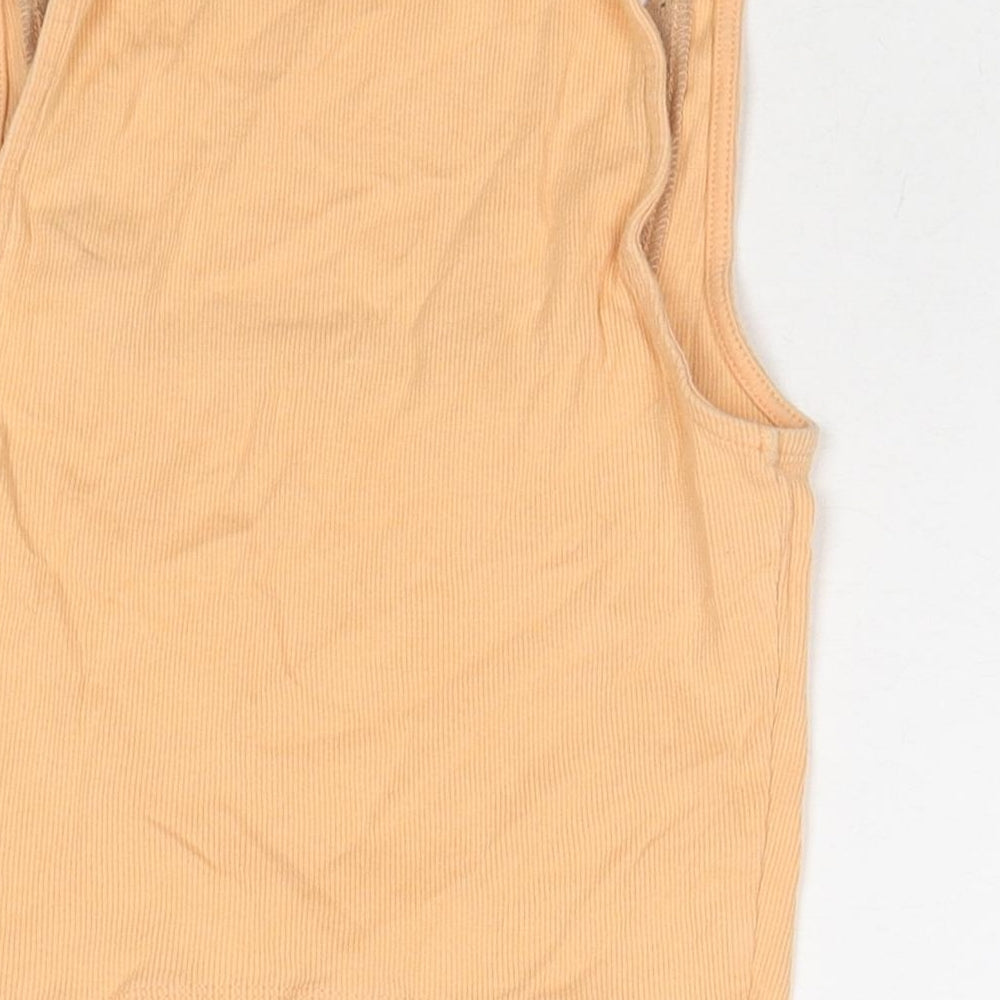Womens UK Size 10 ASOS Orange Cropped Tank