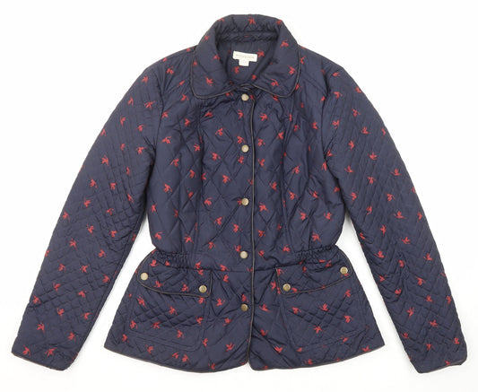 Womens UK Size 12 Monsoon Blue Quilted Coat