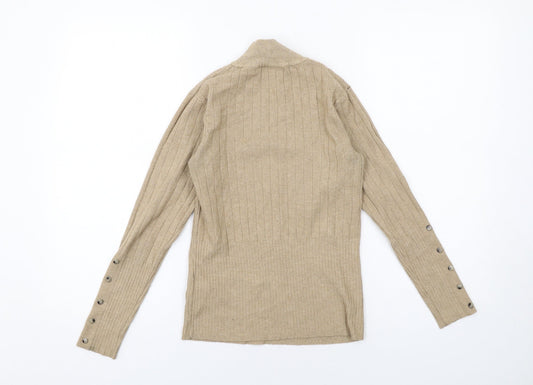 Womens UK Size 8 Marks and Spencer Beige Pullover Jumper