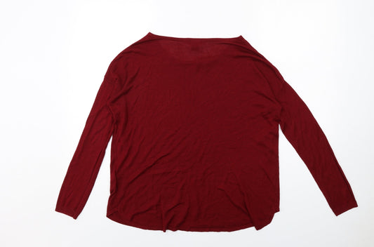 Womens UK Size S H&M Red Pullover Jumper